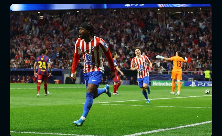 Ademola Lookman Strikes Decisive Goal as Atlético Madrid Knock out FC Barcelona to Reach Champions League Semi-finals